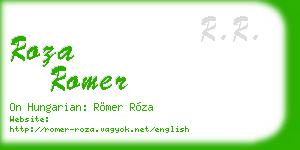 roza romer business card