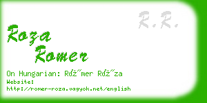 roza romer business card